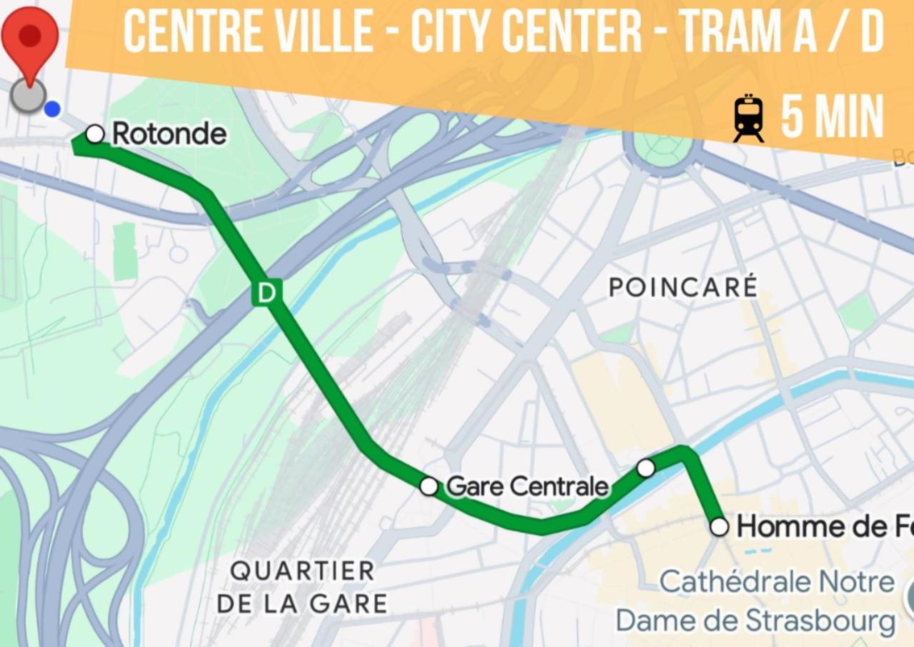 Cathyvoyages - Luxe Et Evasion - Gare 2 Min Et Ville 4 Min - Ciel Etoile - Netflix Videoprojecteur - Garage Possible Ou Parking Gratuit ストラスブール エクステリア 写真